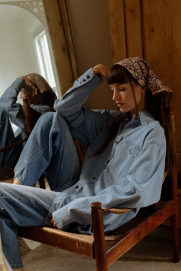 River Top in Vintage Denim — view 9