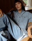 MILLE Clothing River Top in Vintage Denim