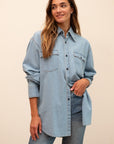 MILLE Clothing River Top in Vintage Denim