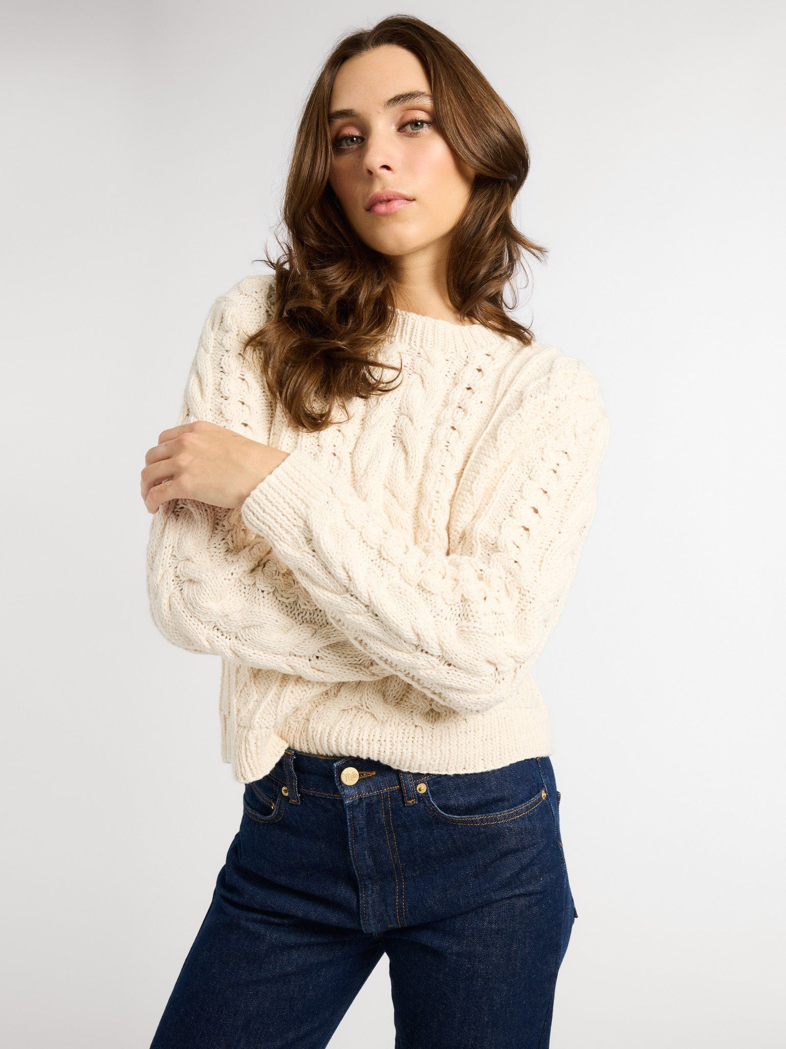 Ivory pullover sweater hotsell