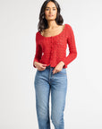MILLE Clothing Rosie Cardigan in Cherry