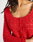 MILLE Clothing Rosie Cardigan in Cherry