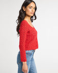 MILLE Clothing Rosie Cardigan in Cherry