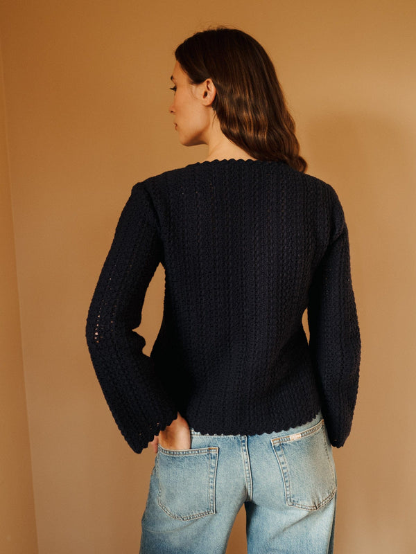 Rosita Cardigan in Navy — view 9