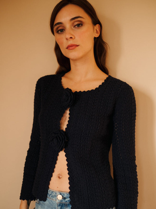 Rosita Cardigan in Navy — view 7