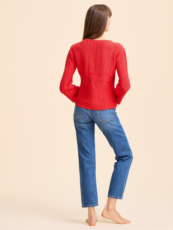Rosita Cardigan in Scarlet — view 8