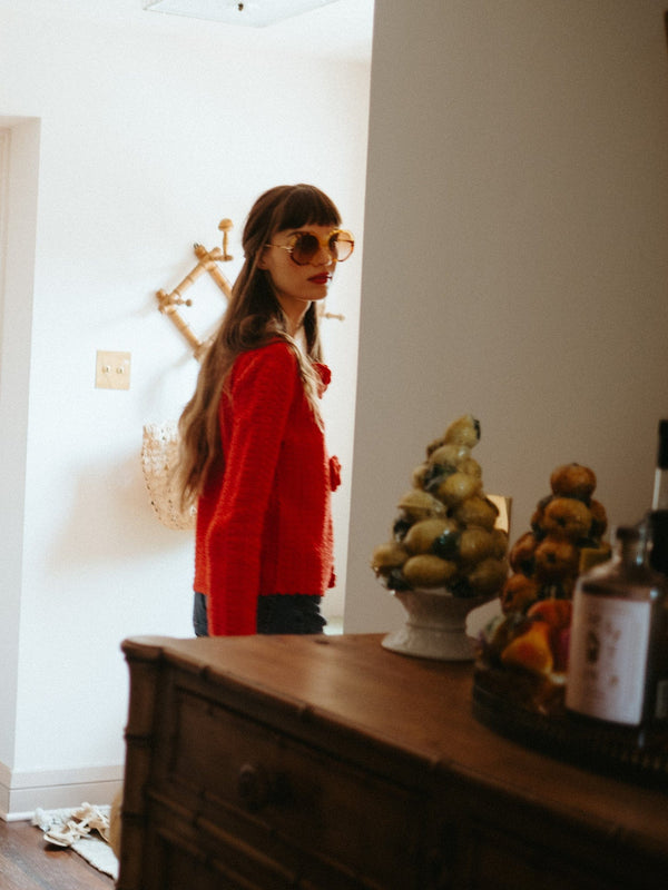 Rosita Cardigan in Scarlet — view 15