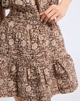 MILLE Clothing Rowan Skirt in Cocoa Floral