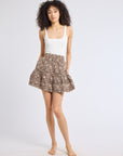 MILLE Clothing Rowan Skirt in Cocoa Floral