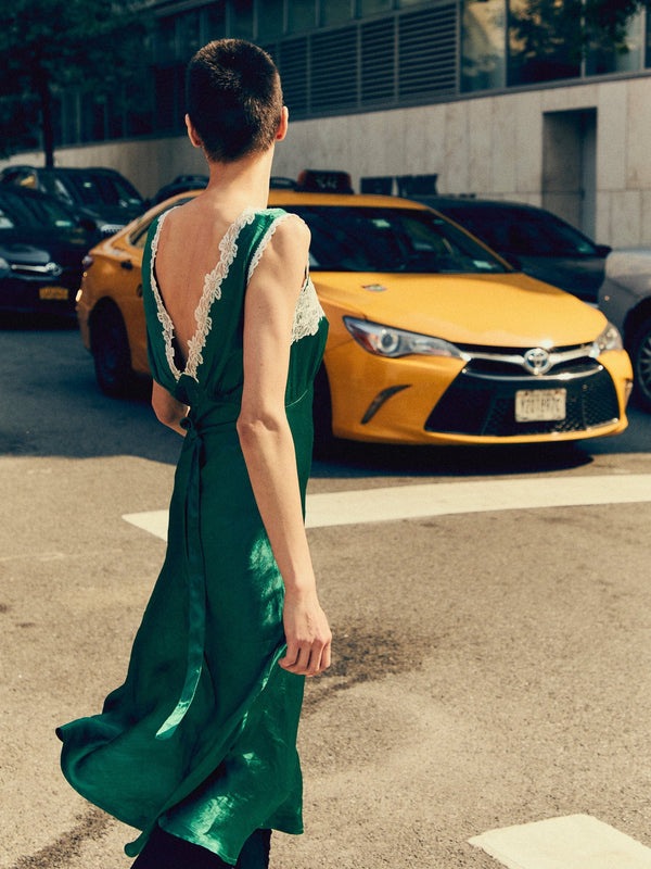 Rowe Dress in Emerald — view 8