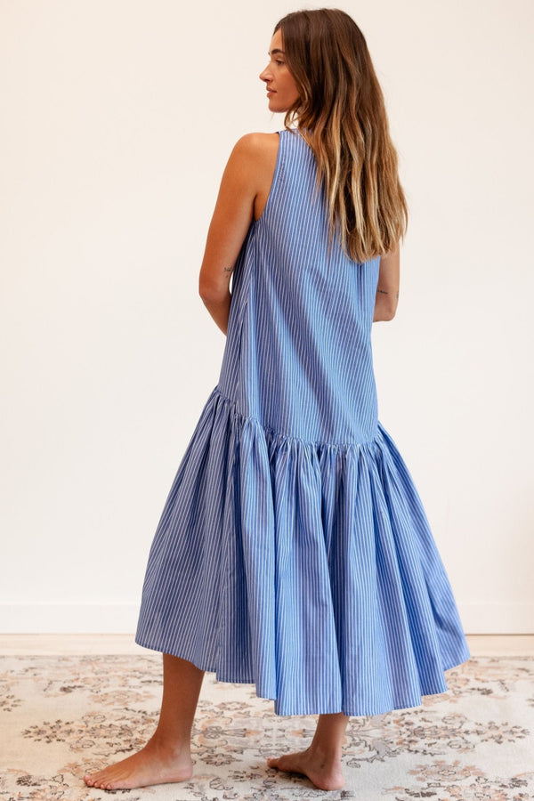 Sabine Dress in Harbor Stripe — view 4