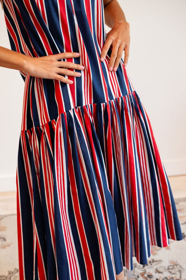 Sabine Dress in Sailing Stripe — view 7
