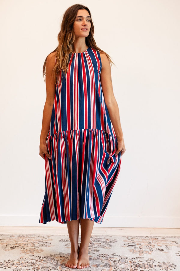 Sabine Dress in Sailing Stripe — view 9