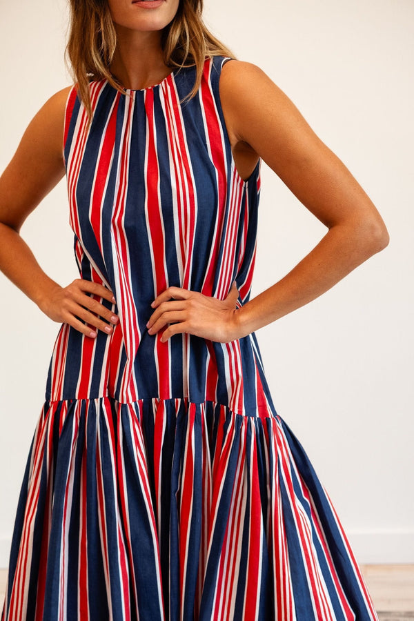 Sabine Dress in Sailing Stripe — view 10