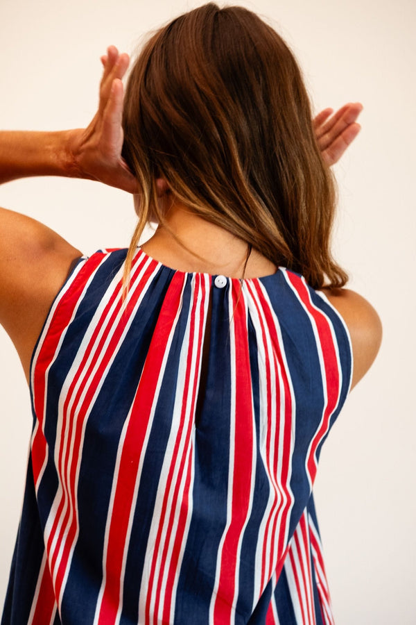 Sabine Dress in Sailing Stripe — view 8