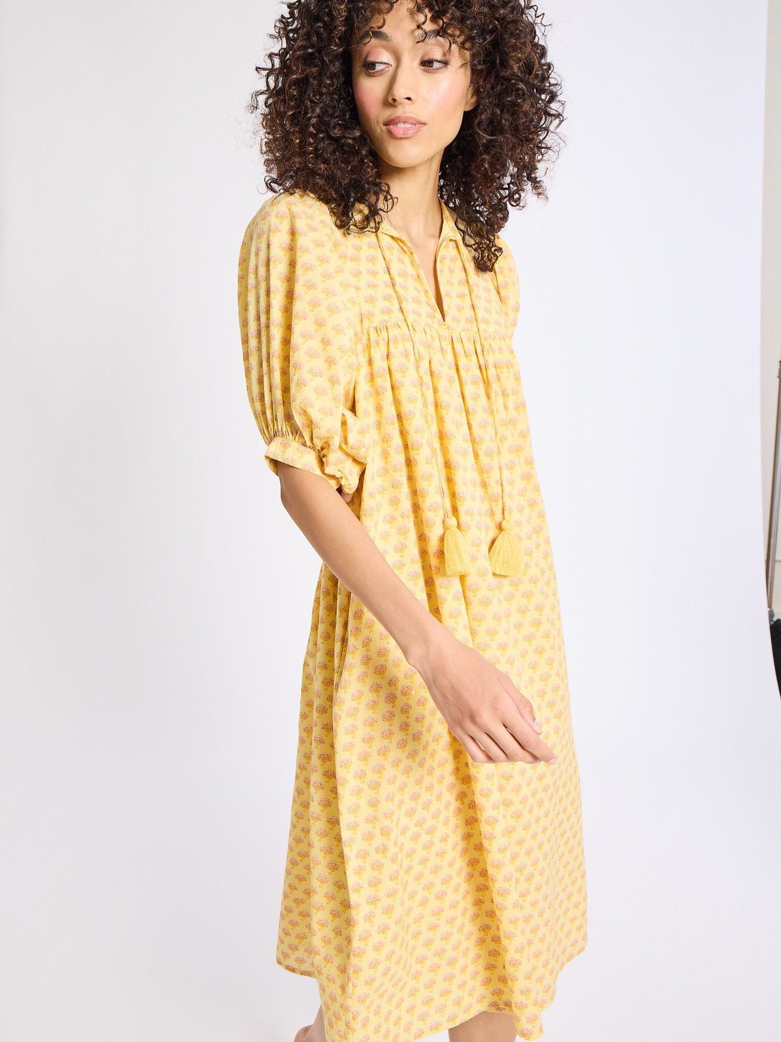 MILLE Clothing Saffron Dress in Buttercup