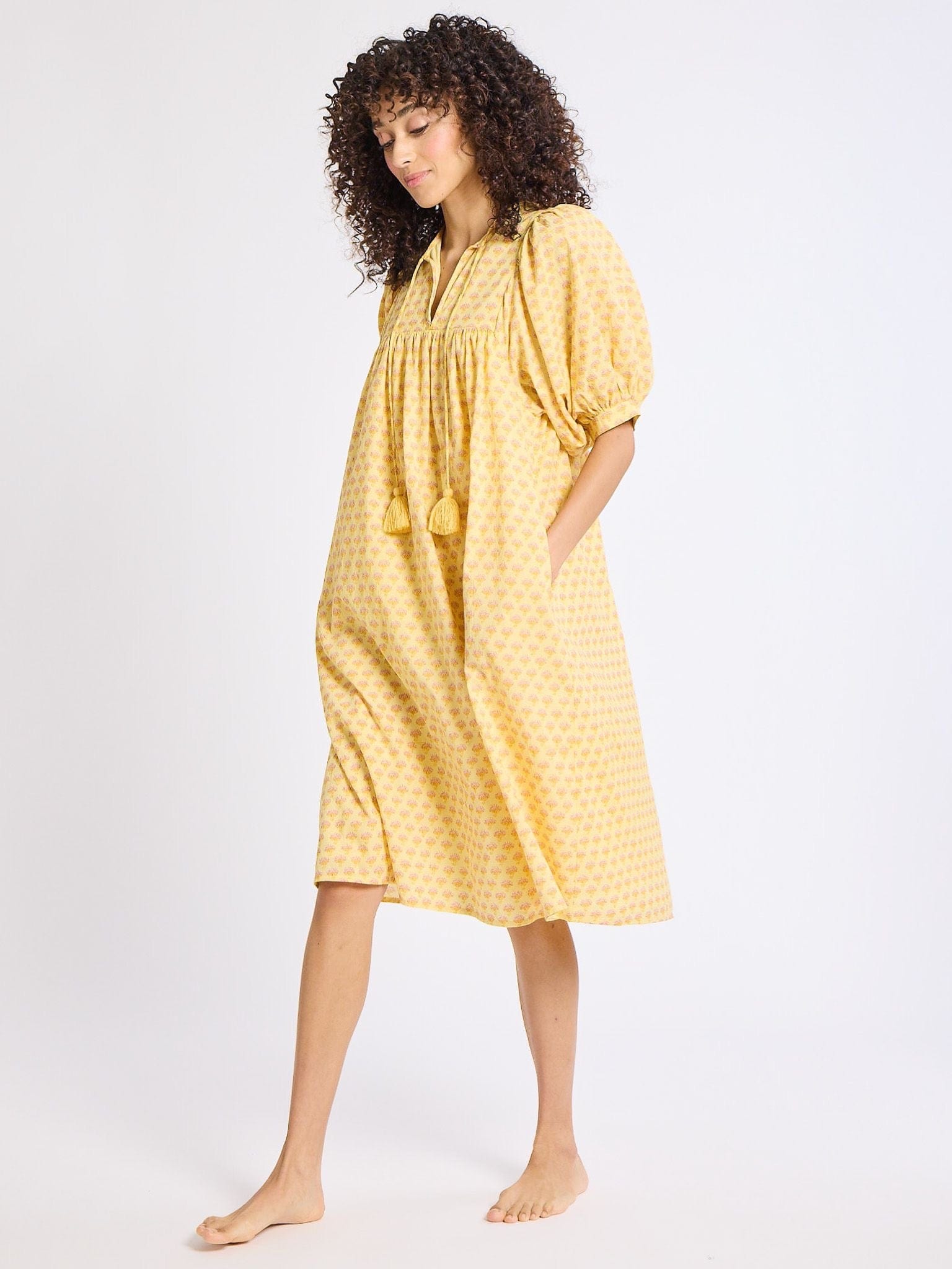 MILLE Clothing Saffron Dress in Buttercup
