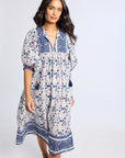 MILLE Clothing Saffron Dress in Navy Floral