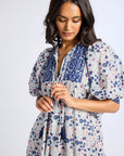 MILLE Clothing Saffron Dress in Navy Floral