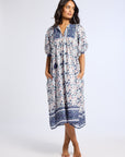MILLE Clothing Saffron Dress in Navy Floral
