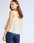 MILLE Clothing Sasha Top in Rose Block Print