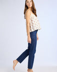 MILLE Clothing Sasha Top in Rose Block Print