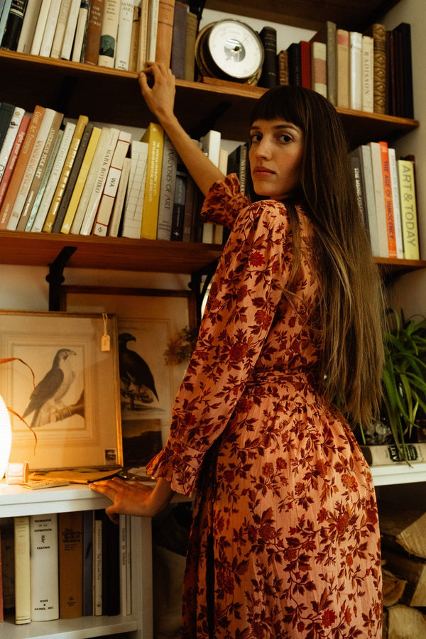 Simone Dress in Peach Montmartre — view 24