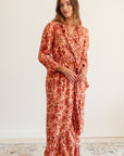 MILLE Clothing Simone Dress in Peach Montmartre