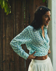 MILLE Clothing Sofia Top in Blue Hearts