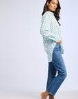 MILLE Clothing Sofia Top in Blue Hearts