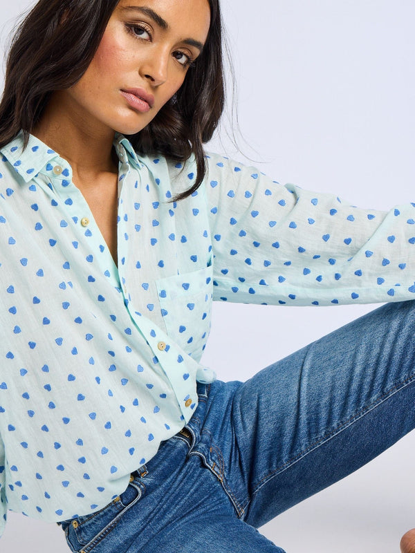 Sofia Top in Blue Hearts — view 11