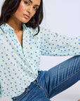 MILLE Clothing Sofia Top in Blue Hearts
