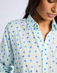 MILLE Clothing Sofia Top in Blue Hearts