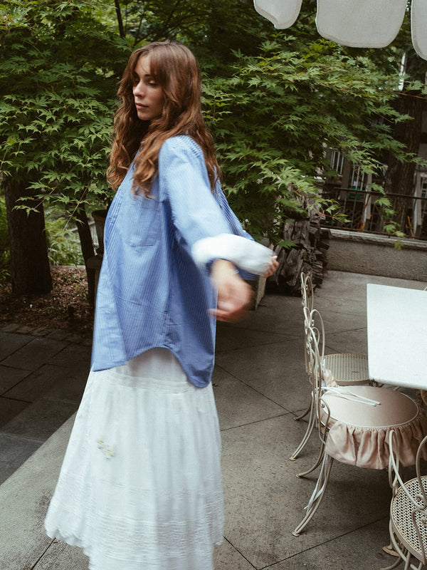 Sofia Top in London Stripe — view 18