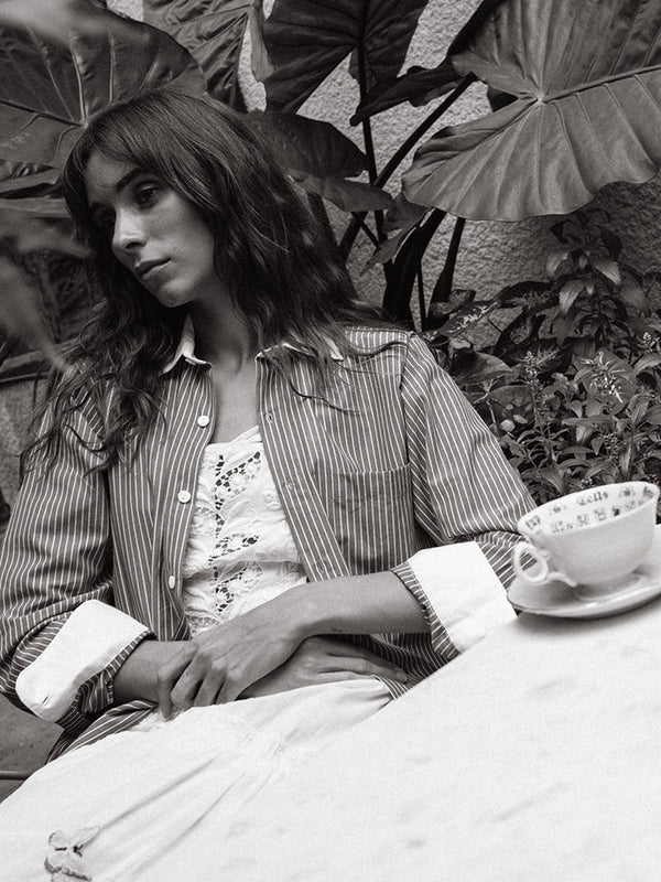 Sofia Top in London Stripe — view 19