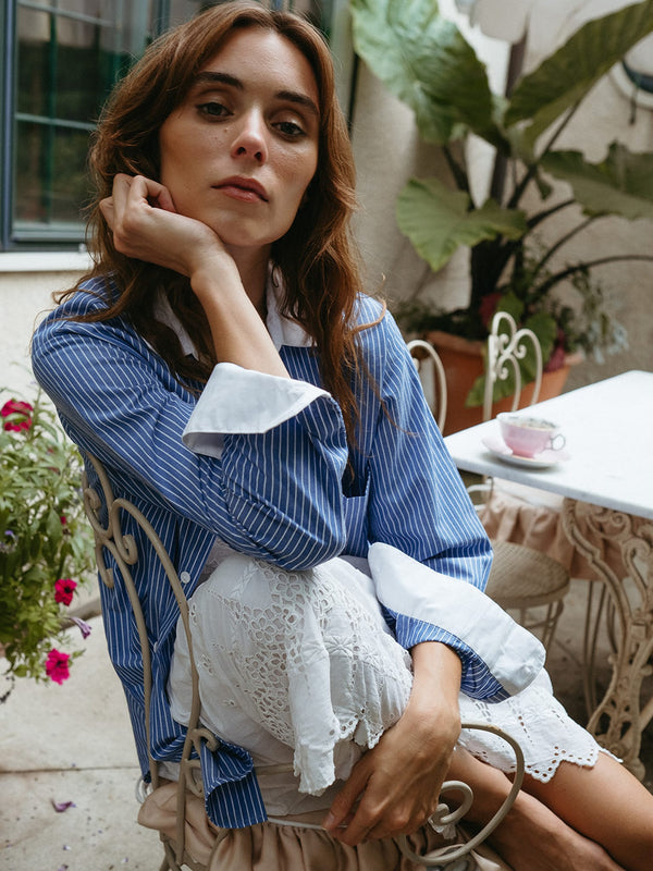 Sofia Top in London Stripe — view 21