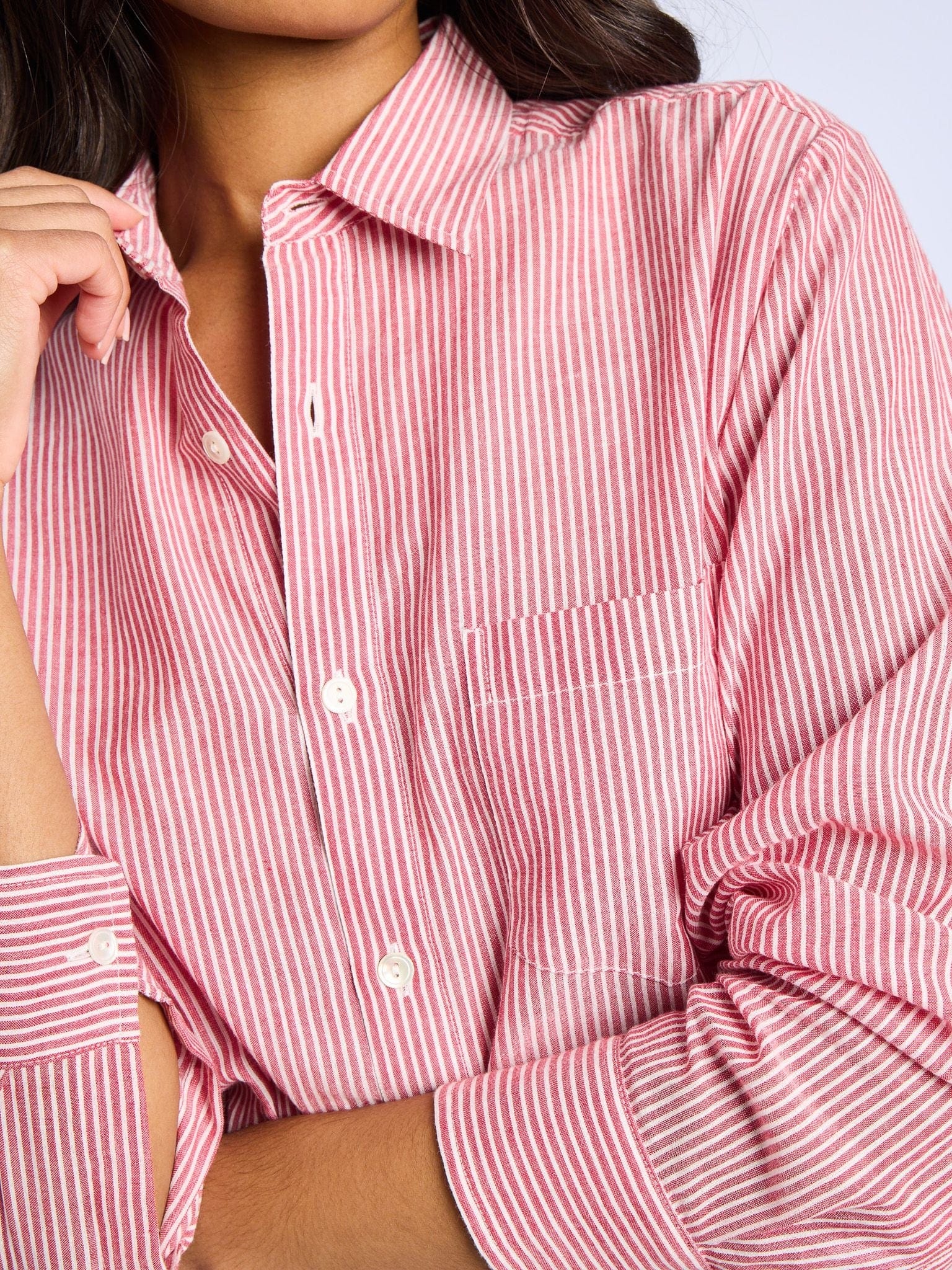 MILLE Clothing Sofia Top in Tango Stripe