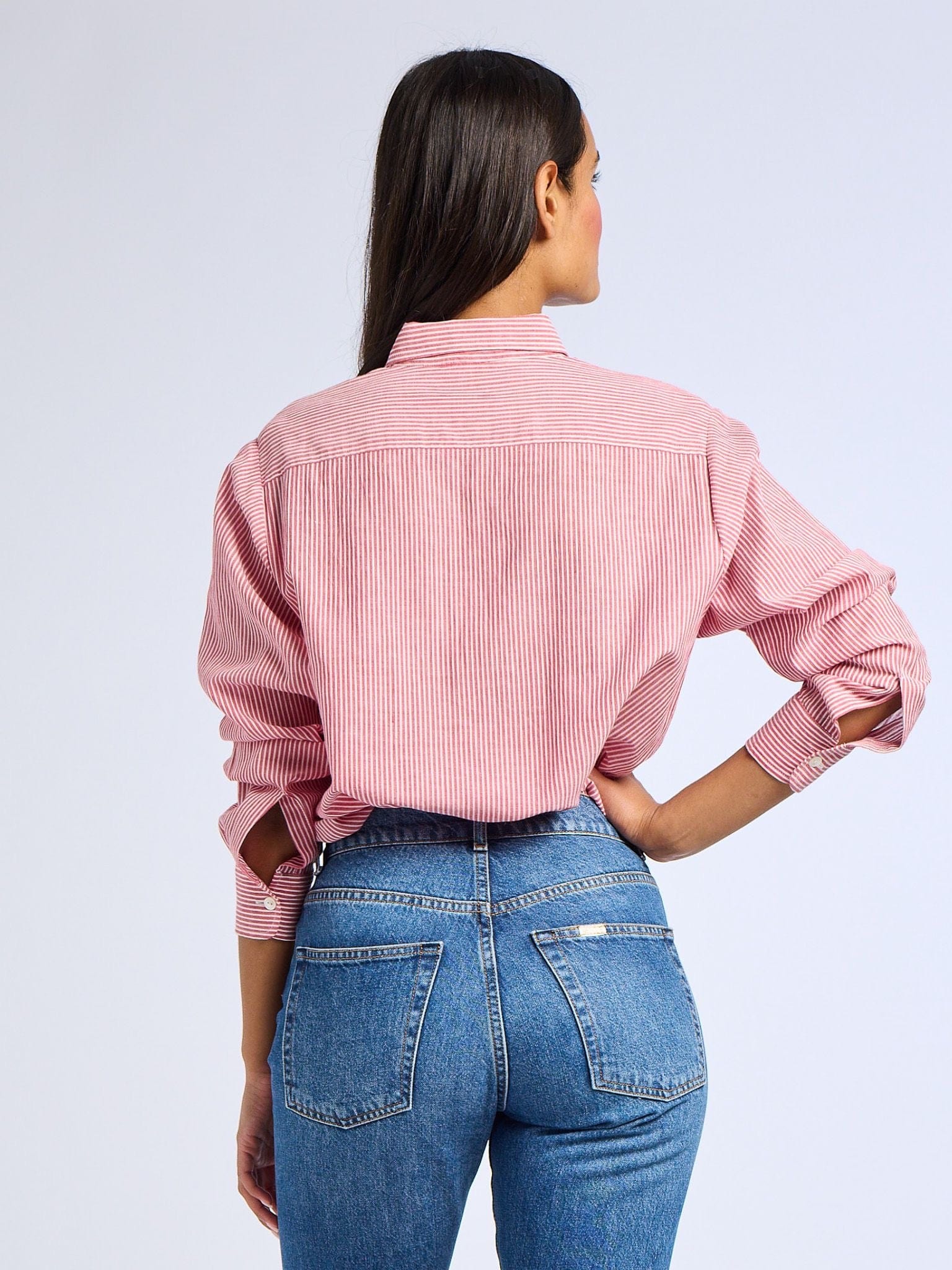 MILLE Clothing Sofia Top in Tango Stripe