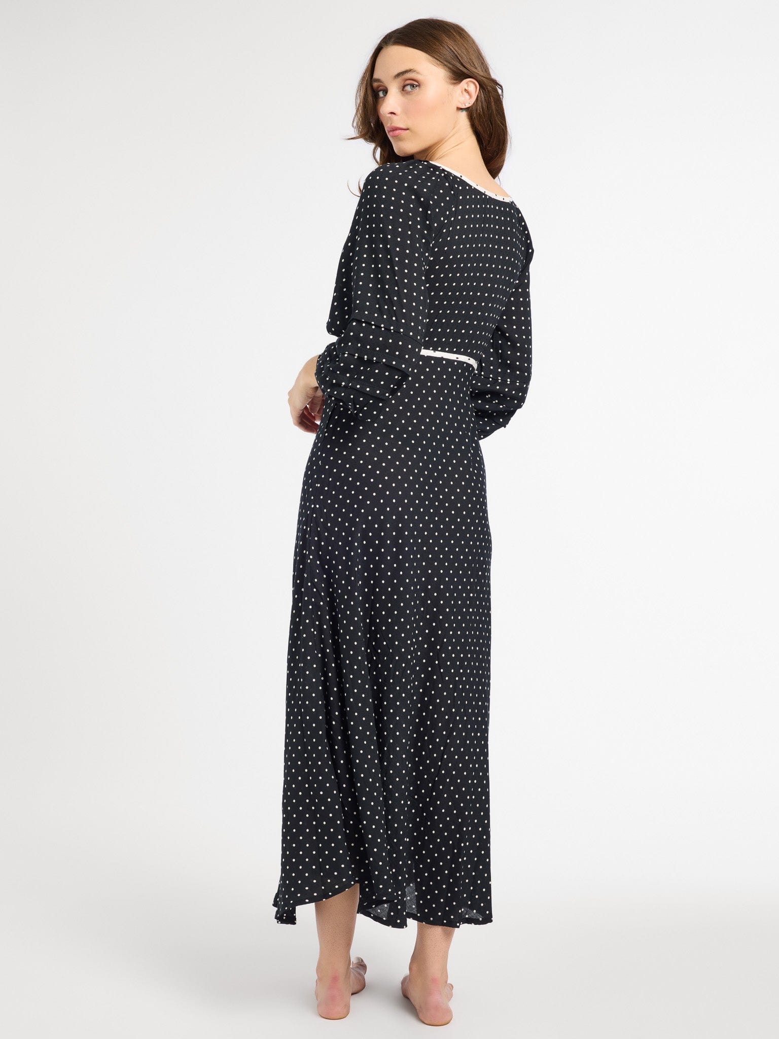 MILLE Clothing Suki Dress in Black & White Dot