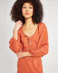 MILLE Clothing Suki Dress in Terracotta Dot