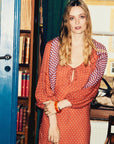 MILLE Clothing Suki Dress in Terracotta Dot