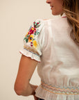 MILLE Clothing Tali Top in Flora Embroidery