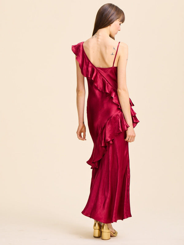 Tallulah Dress in Claret — view 12