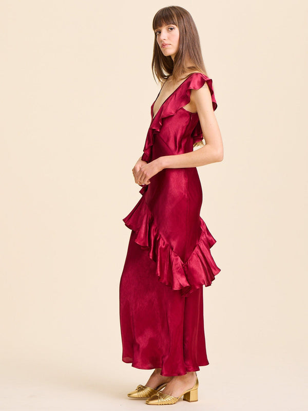 Tallulah Dress in Claret — view 8