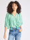 MILLE Clothing Thalia Top in Green & Blue Ikat