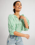MILLE Clothing Thalia Top in Kelly Stripe