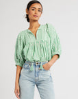 MILLE Clothing Thalia Top in Kelly Stripe