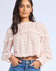 MILLE Clothing Thea Top in Rose Eyelet