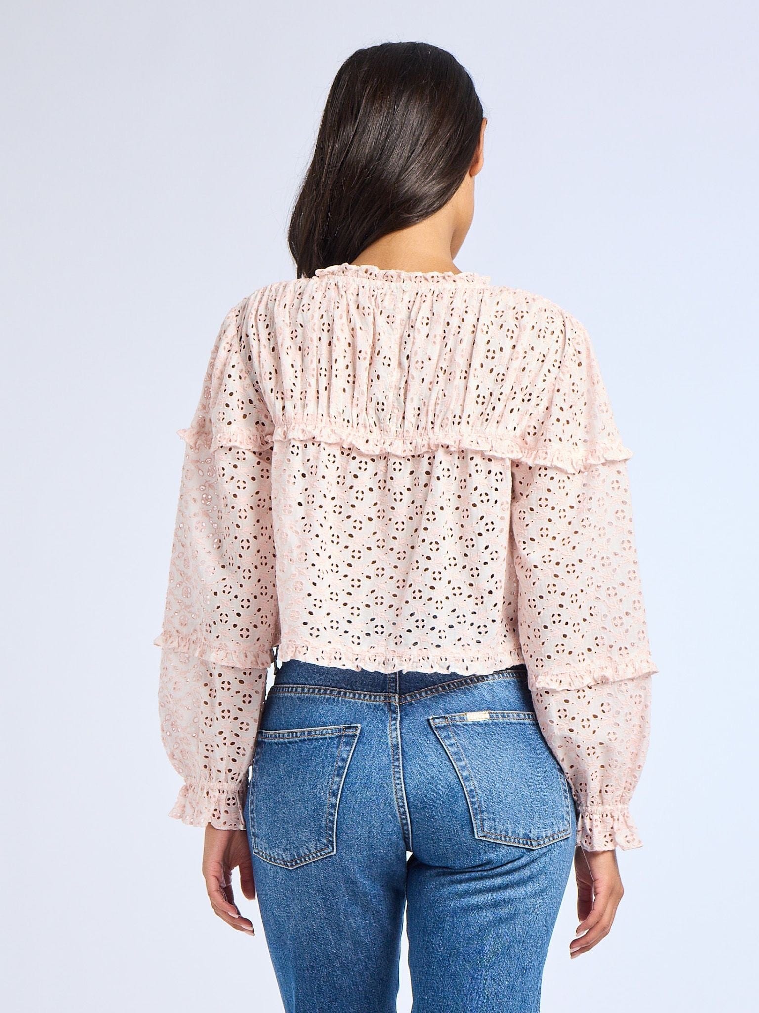 MILLE Clothing Thea Top in Rose Eyelet