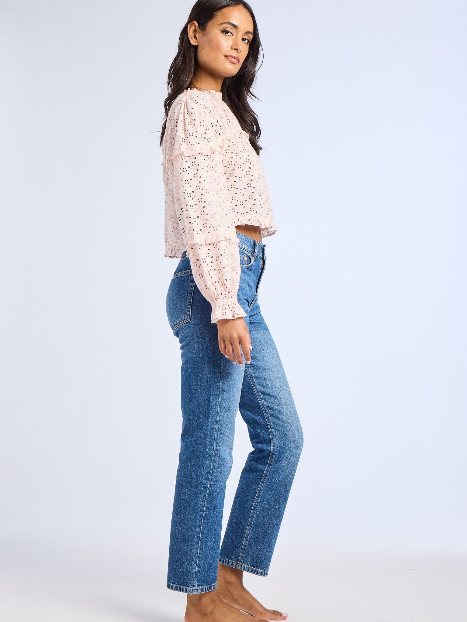 MILLE Clothing Thea Top in Rose Eyelet